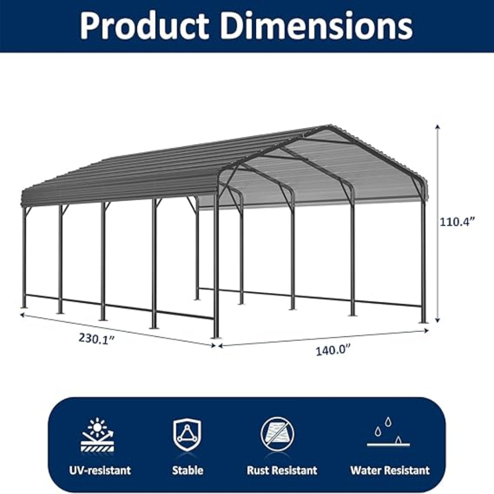 Lumen 12x20 Carport